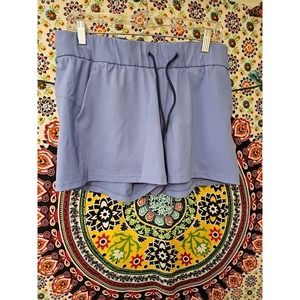 Zyia Active Light Blue Womens Shorts Large 75% Polyester 25% Spandex Draw String